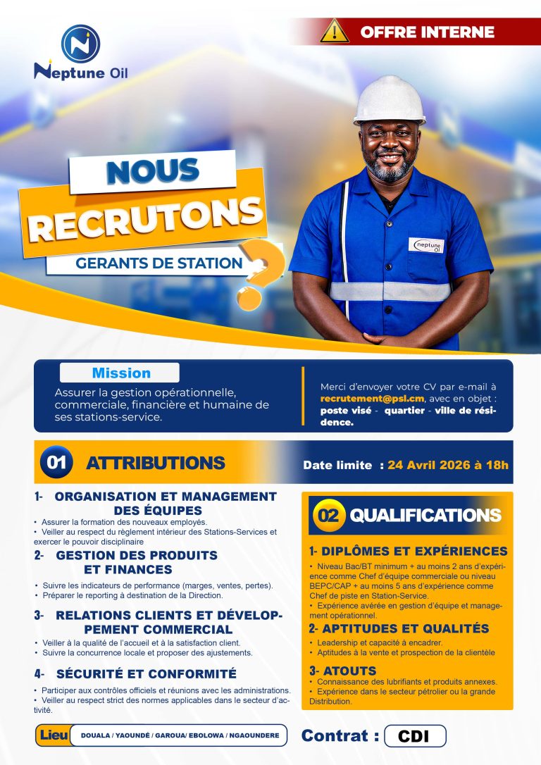 recrutement gérant de station service